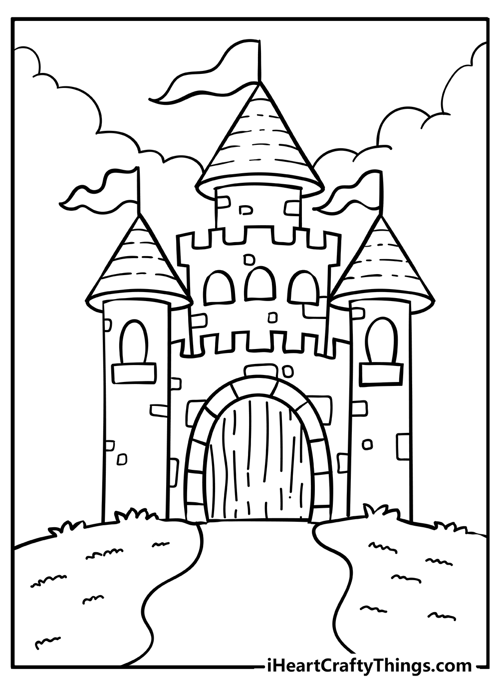 Castle Coloring Pages for kids free download