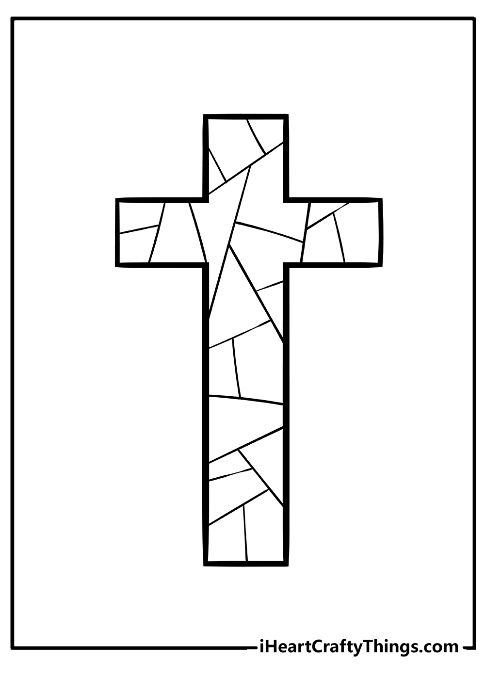 Big Cross Coloring Page Printable