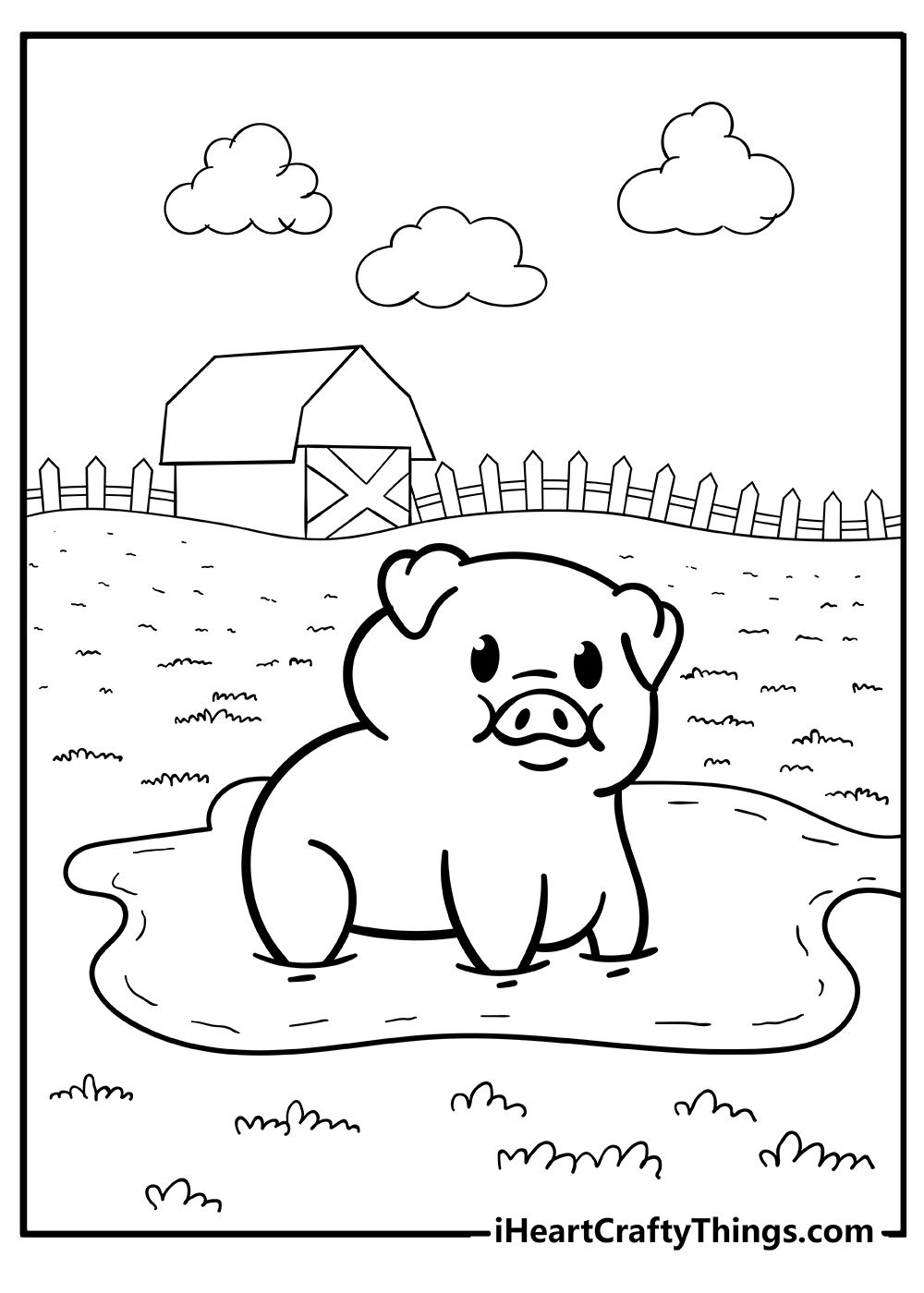 Farm Animal Coloring Pages for kids free download