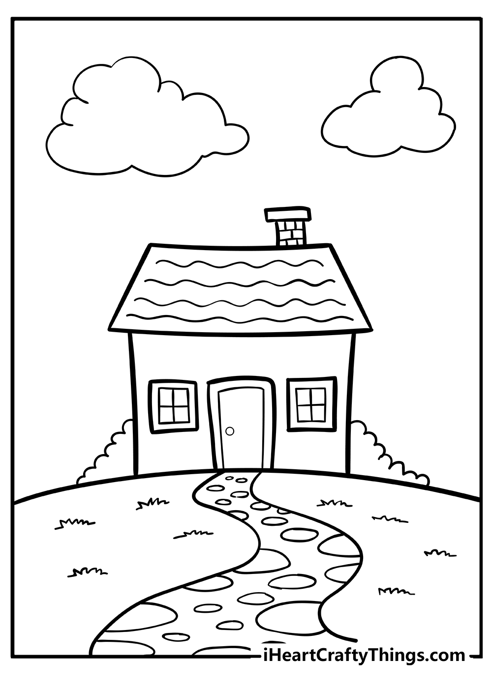 the house coloring page