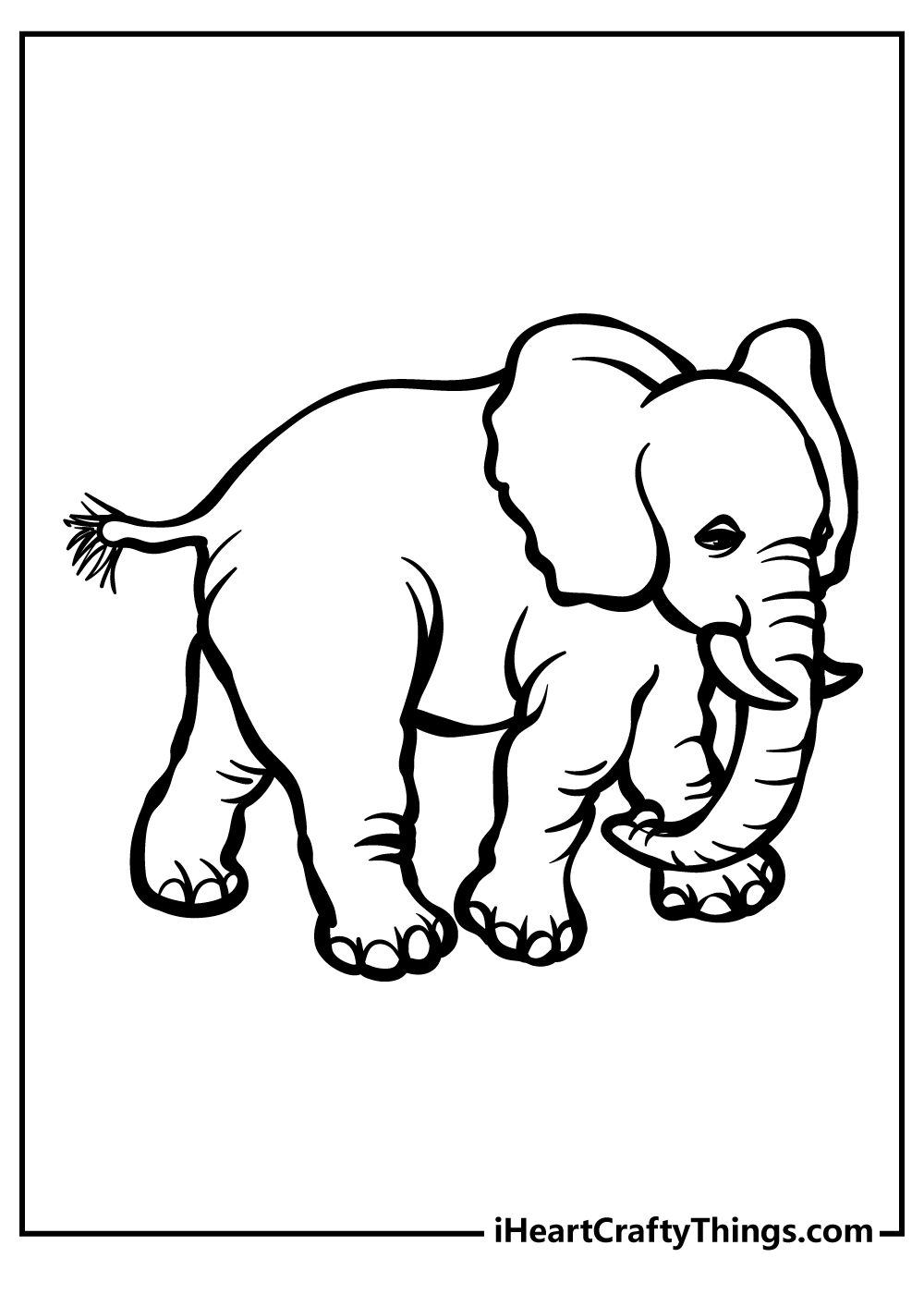 Elephant coloring pages free printable