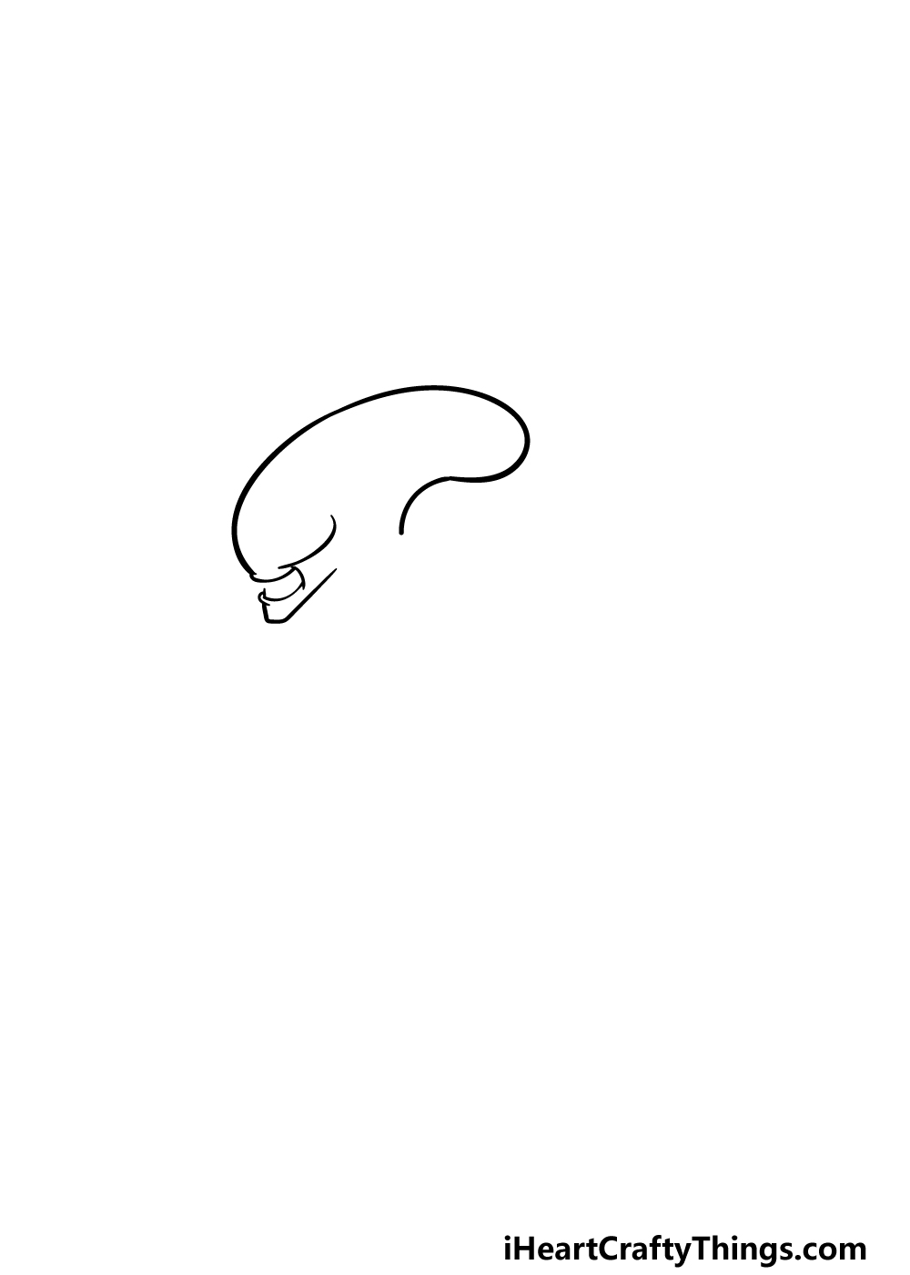 how to draw a Xenomorph step 1
