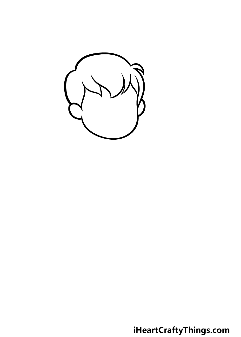 how to draw a Little Boy step 1