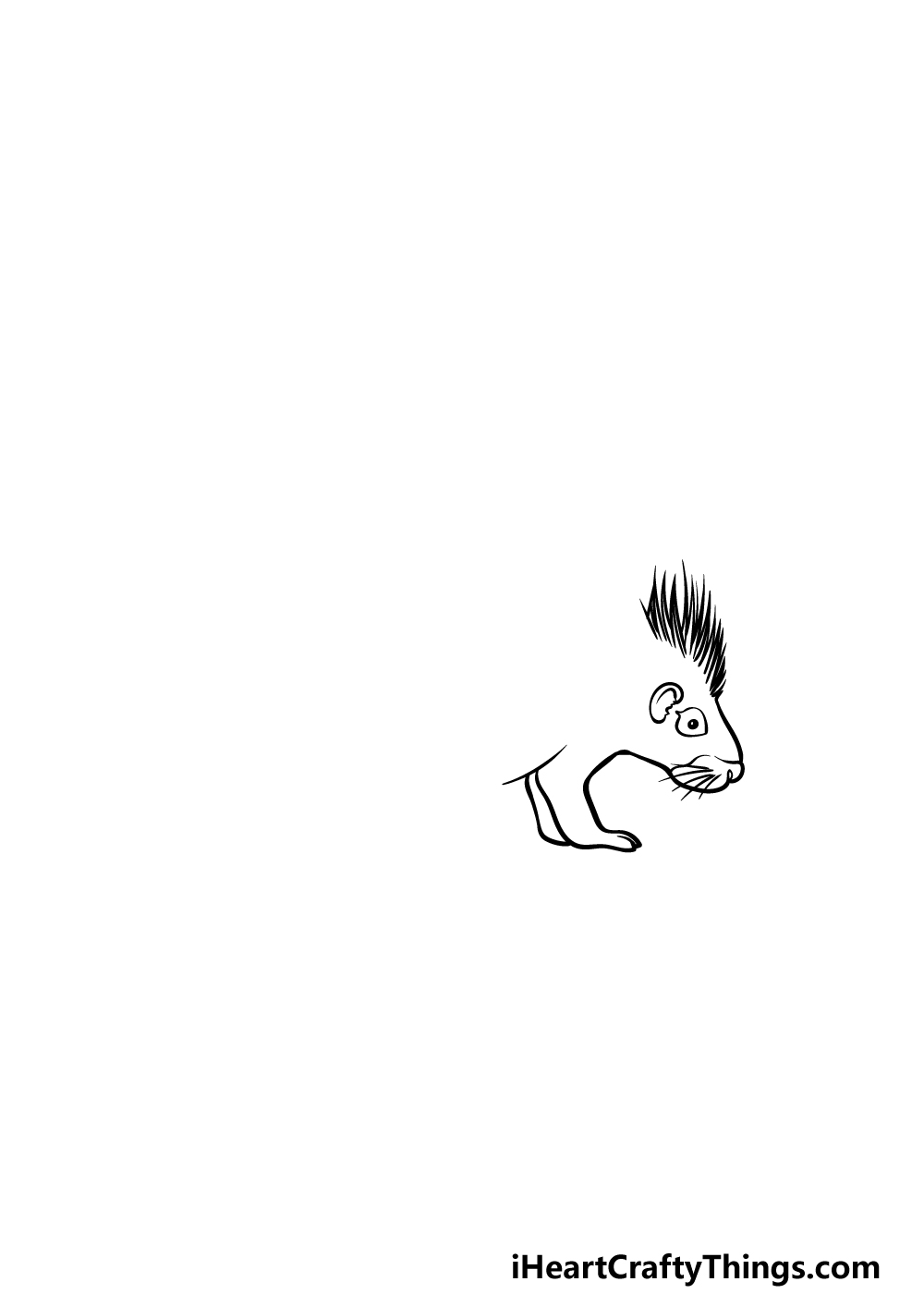how to draw a Porcupine step 1