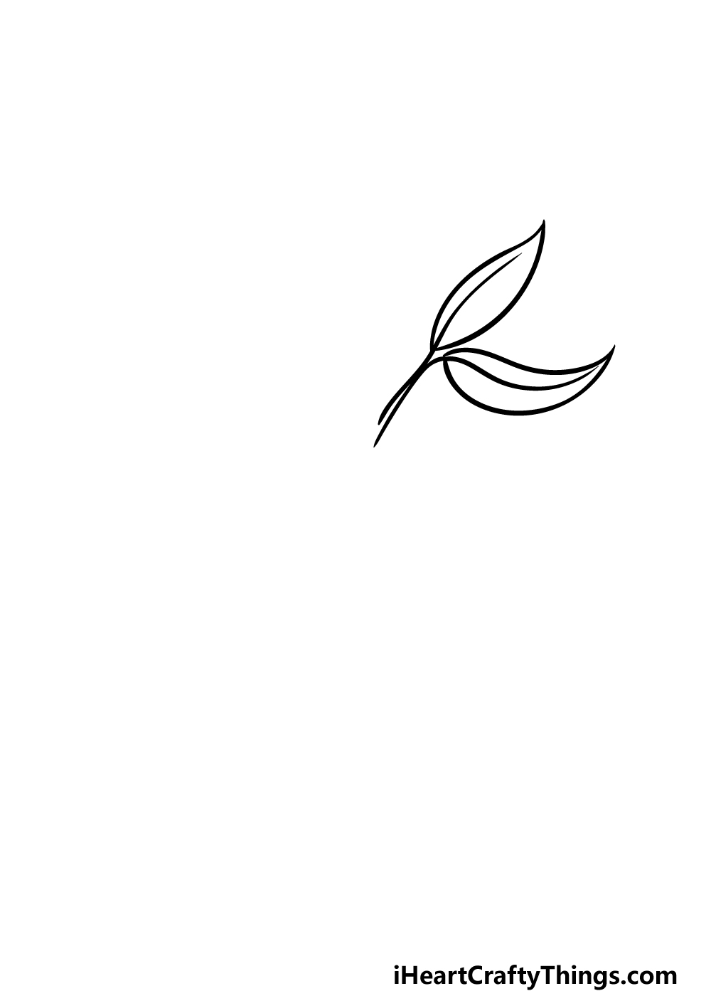 how to draw an Olive Branch step 1