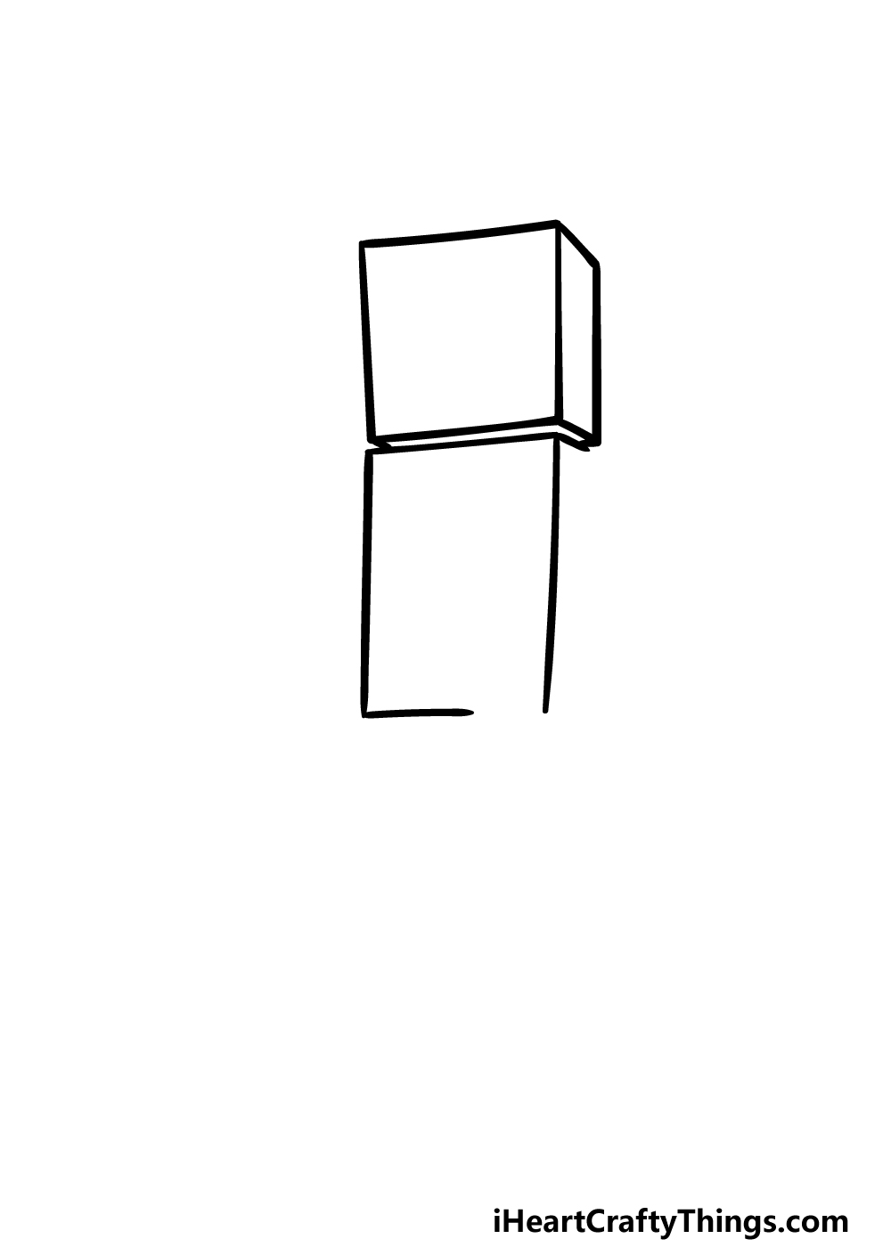 how to draw Steve from Minecraft step 1