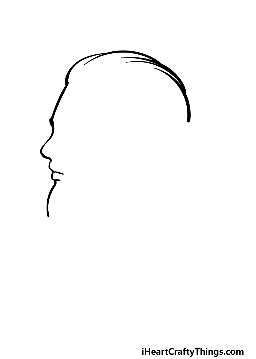 how to draw a Side Profile step 1