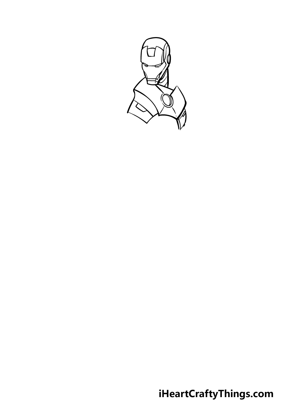 how to draw Iron Man step 1