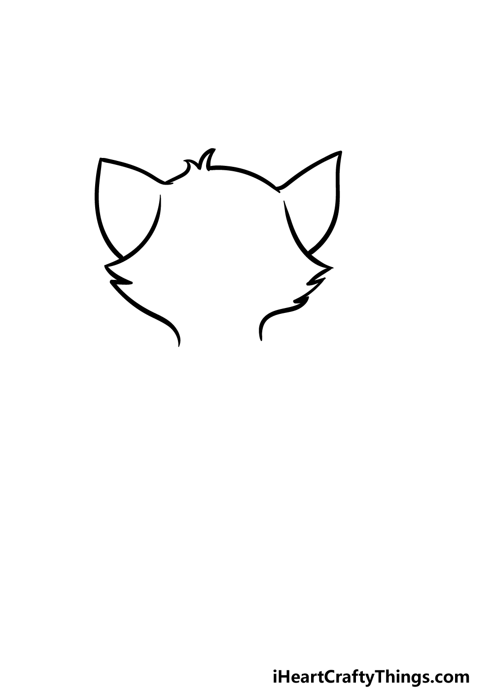 how to draw a Cartoon Cat step 1