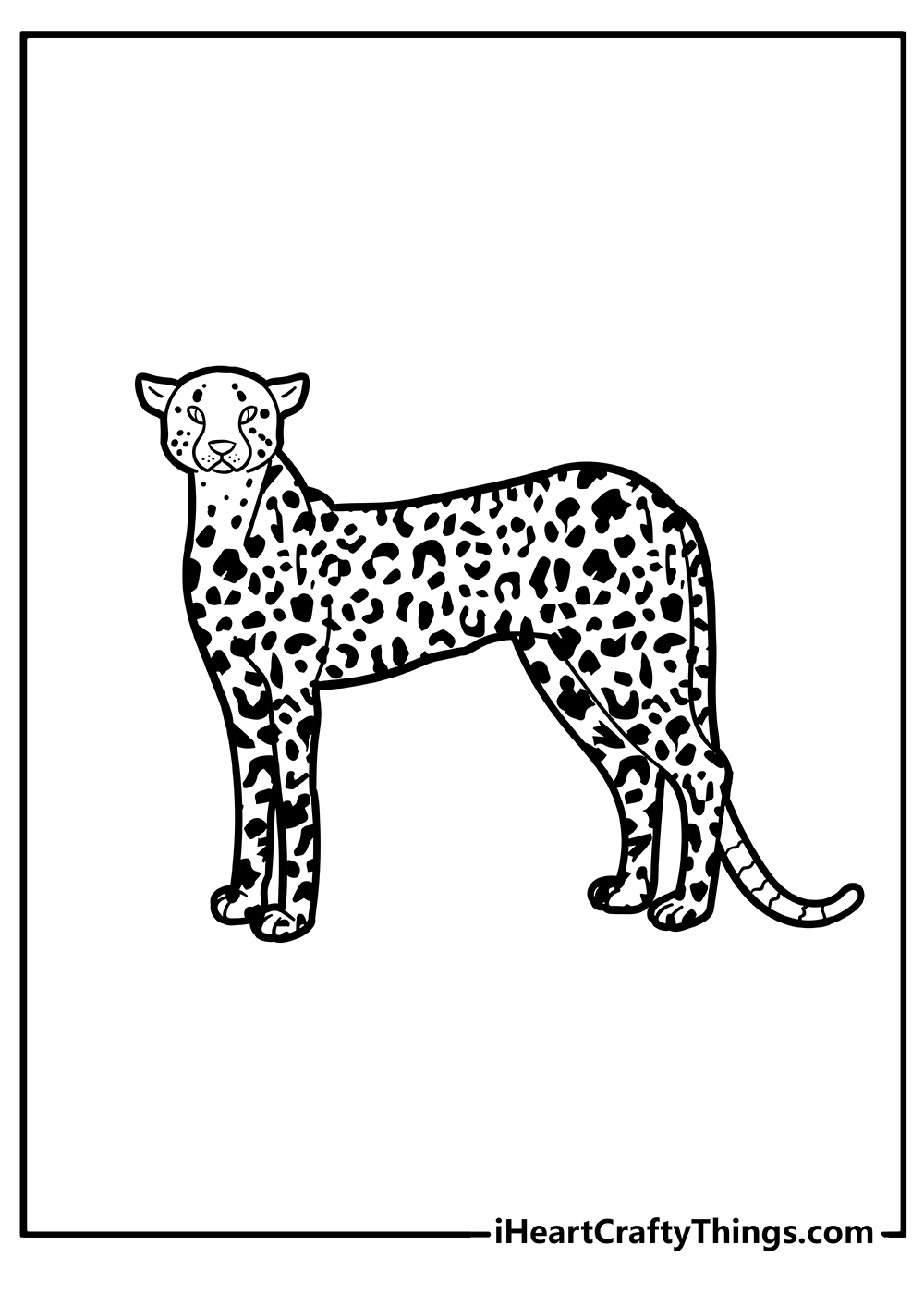 cheetah coloring pages for kids