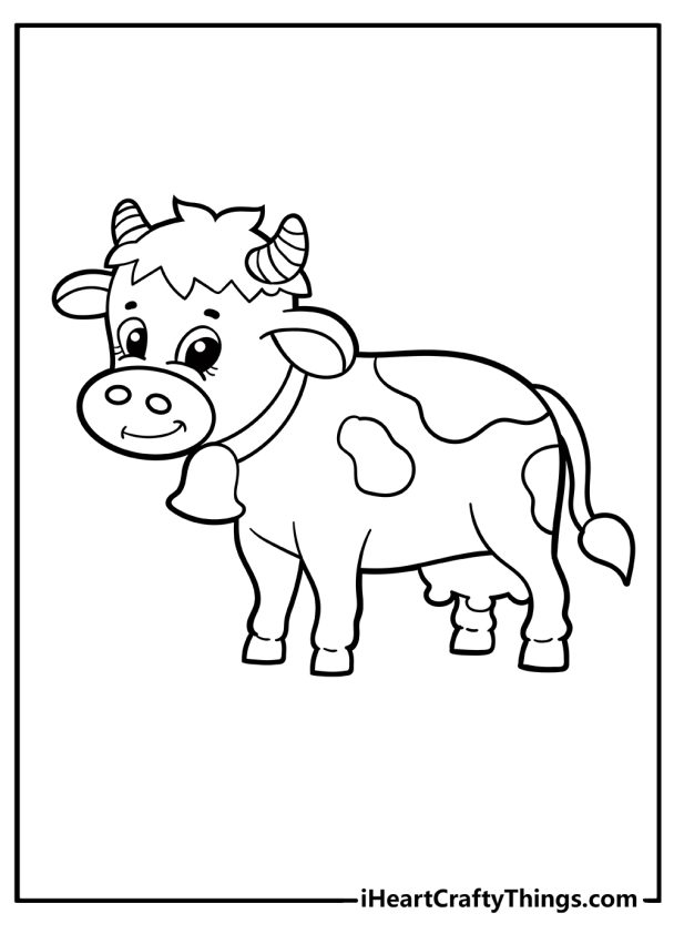 Cow Coloring Pages (100% Free Printables)