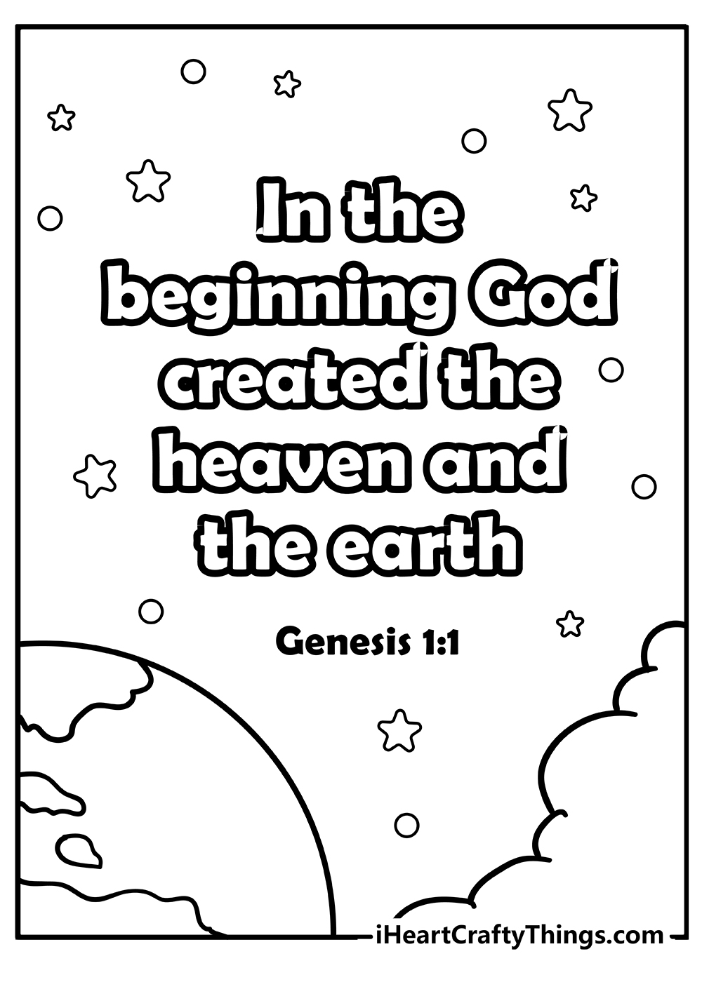 Bible Verse Easy Coloring Pages