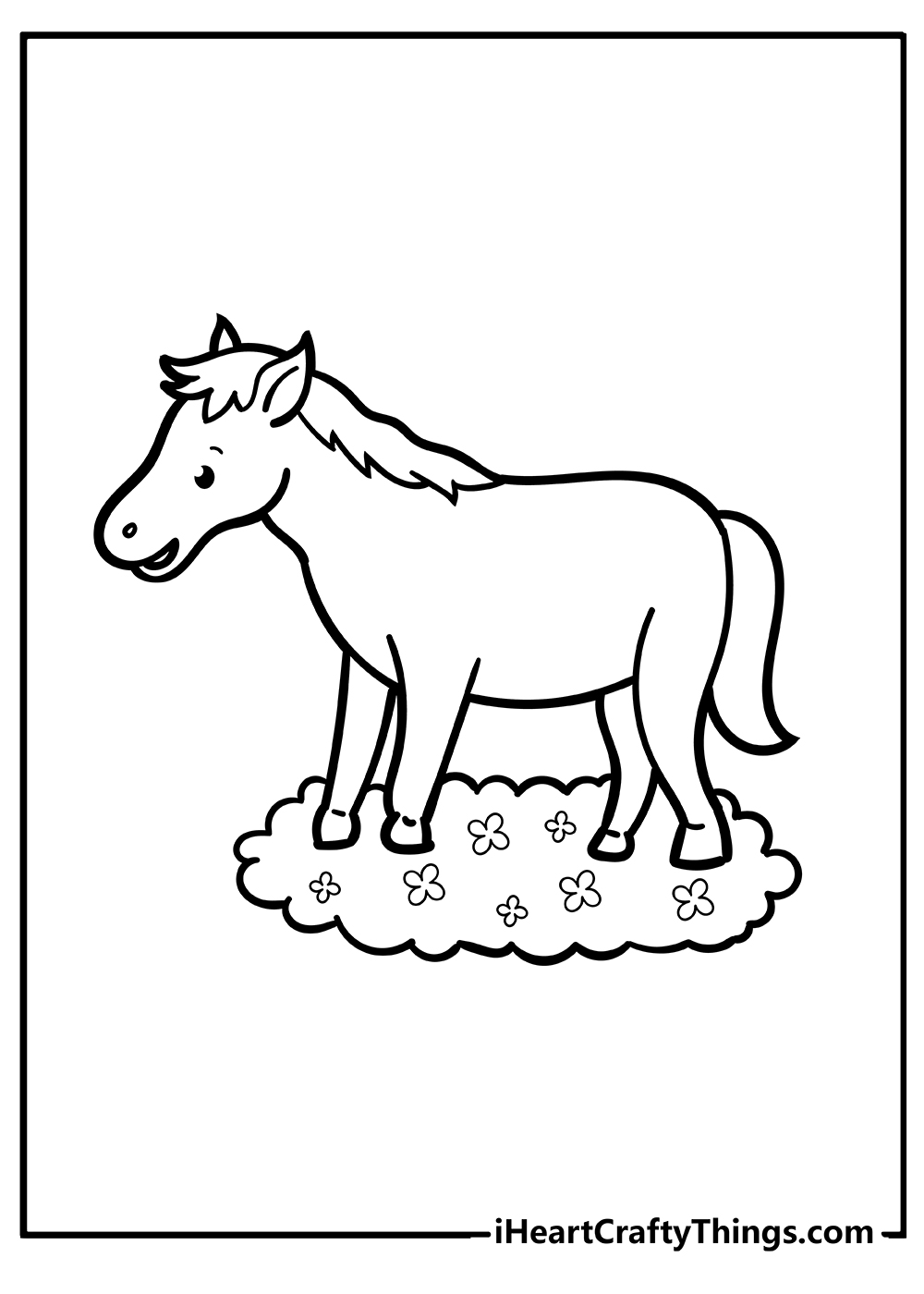 Farm Animal Easy Coloring Pages
