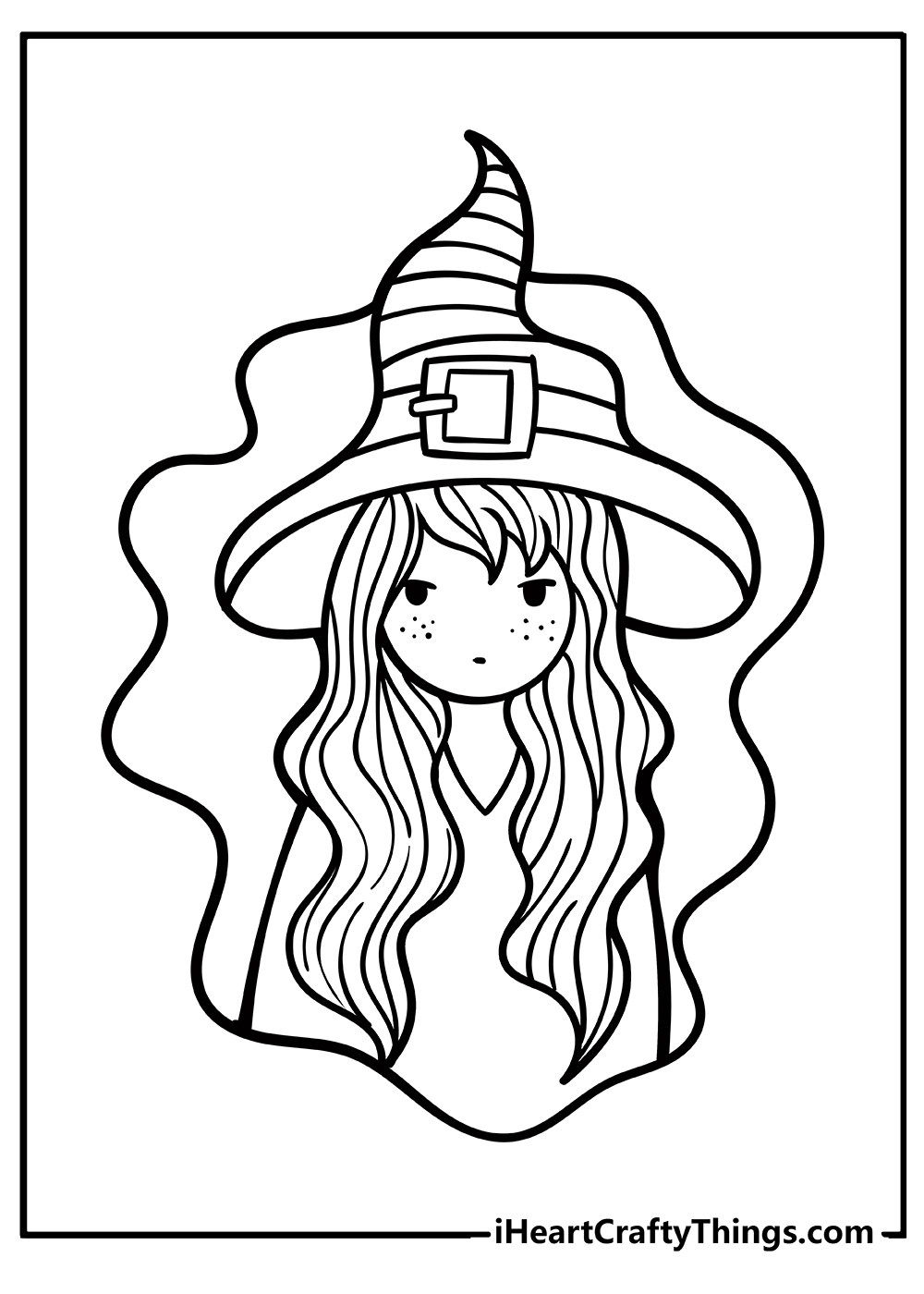 Witch Easy Coloring Pages