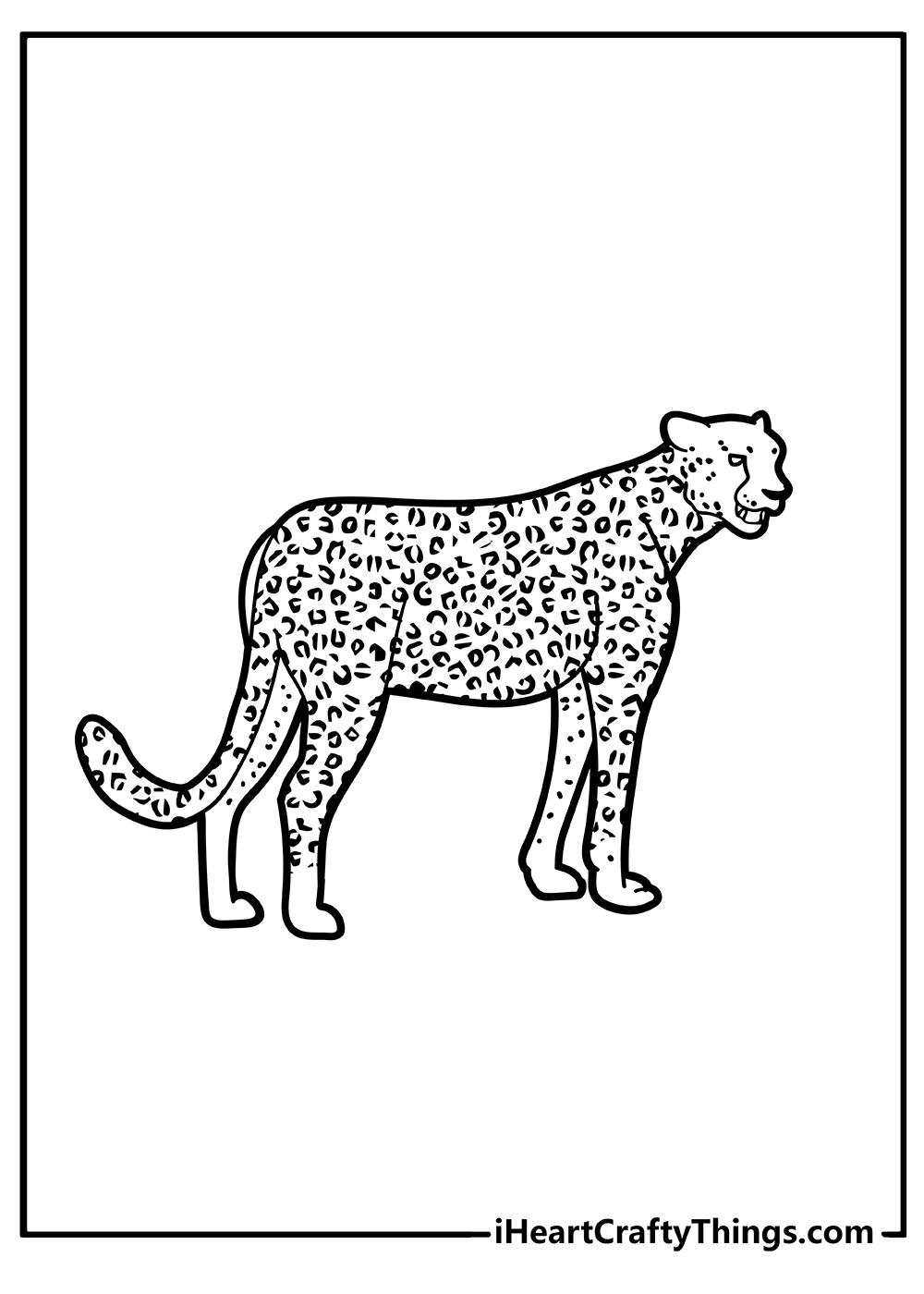 Cheetah Coloring Pages for toddlers free printable