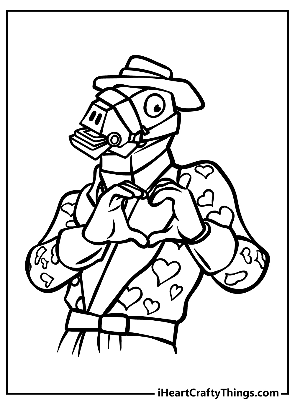 Fortnite Coloring Pages Easy For Kids