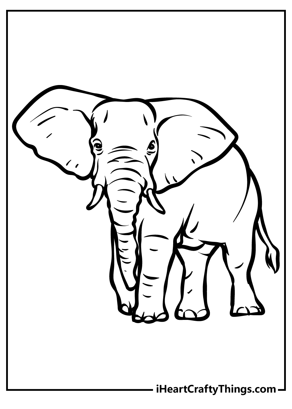 relaxing coloring pages elephant i love