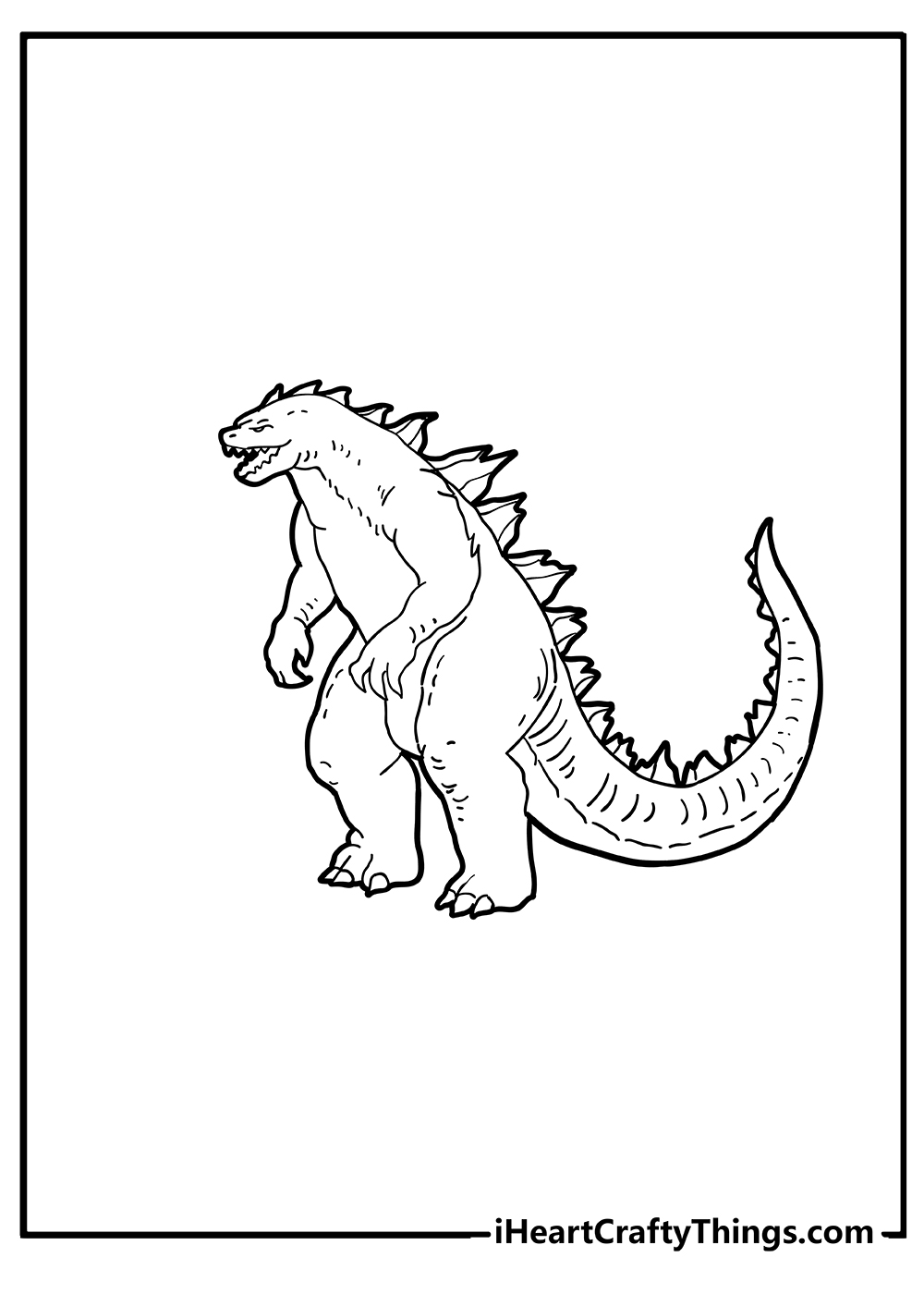 Godzilla Easy Coloring Pages