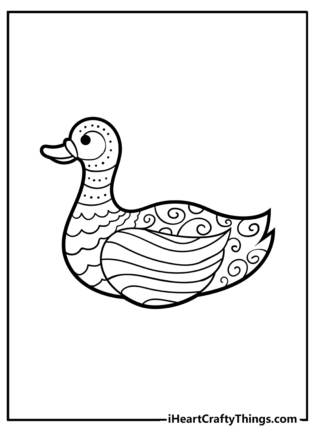 Animal Coloring Pages duck free printable sheet