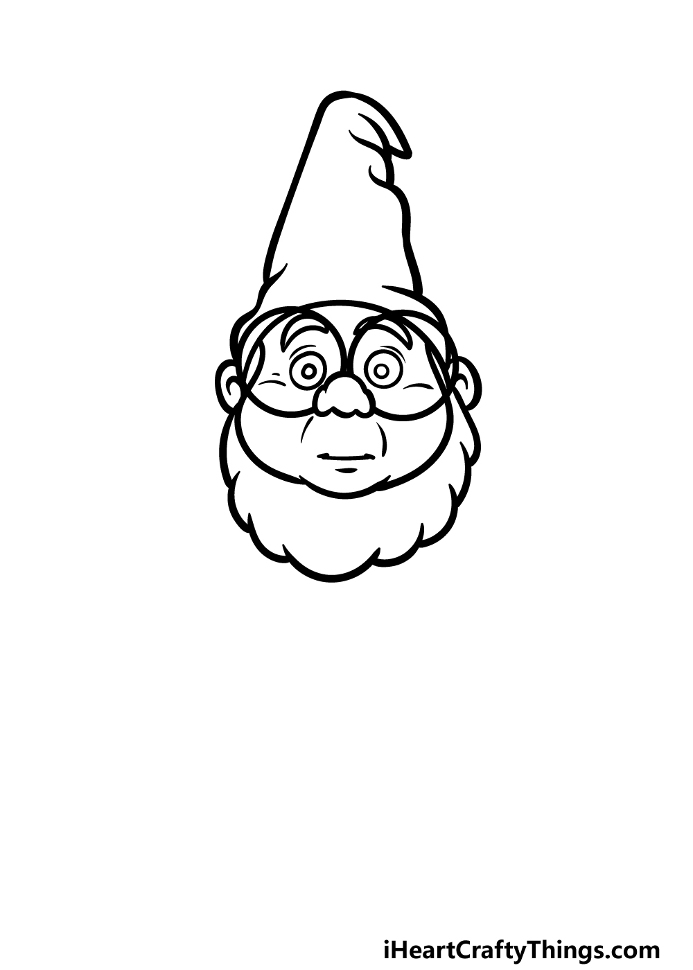 how to draw a Gnome step 2
