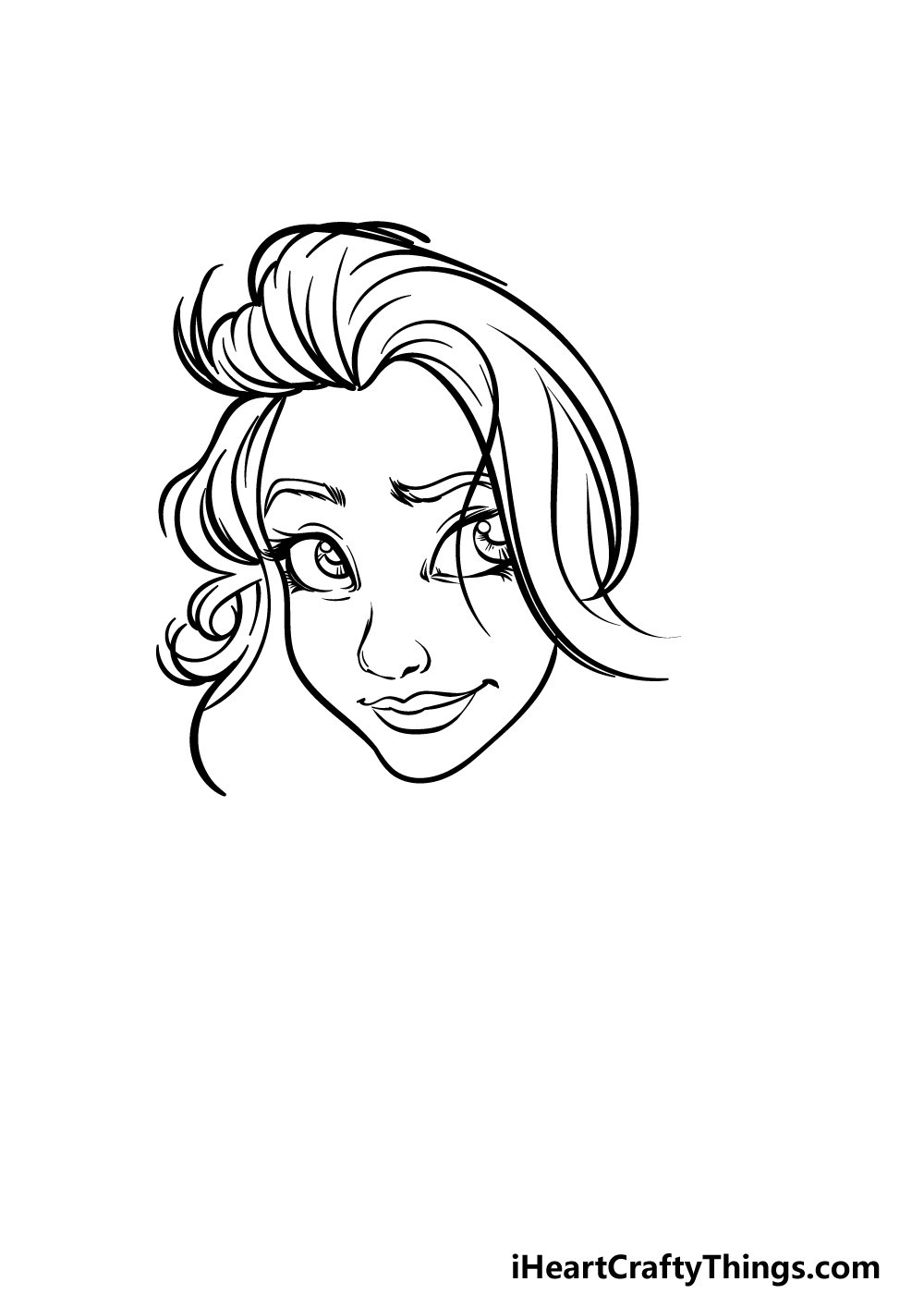 how to draw a Self Portrait step 2