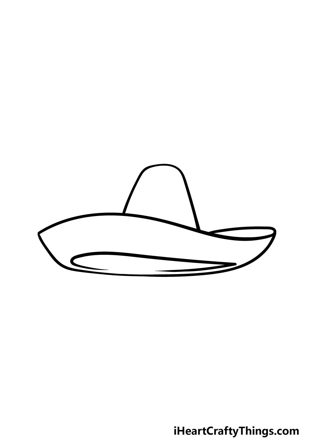 how to draw a Sombrero step 2