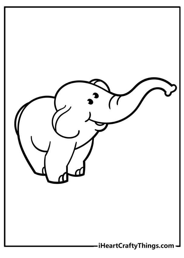 Elephant Coloring Pages (100% Free Printables)