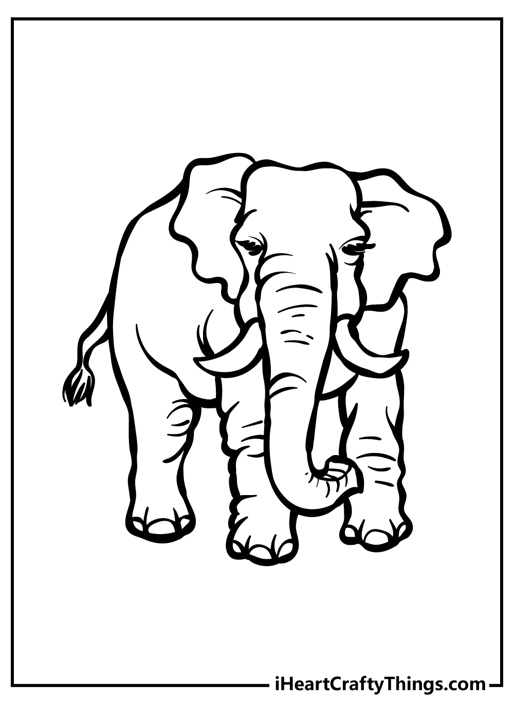 preschool elephant coloring pages