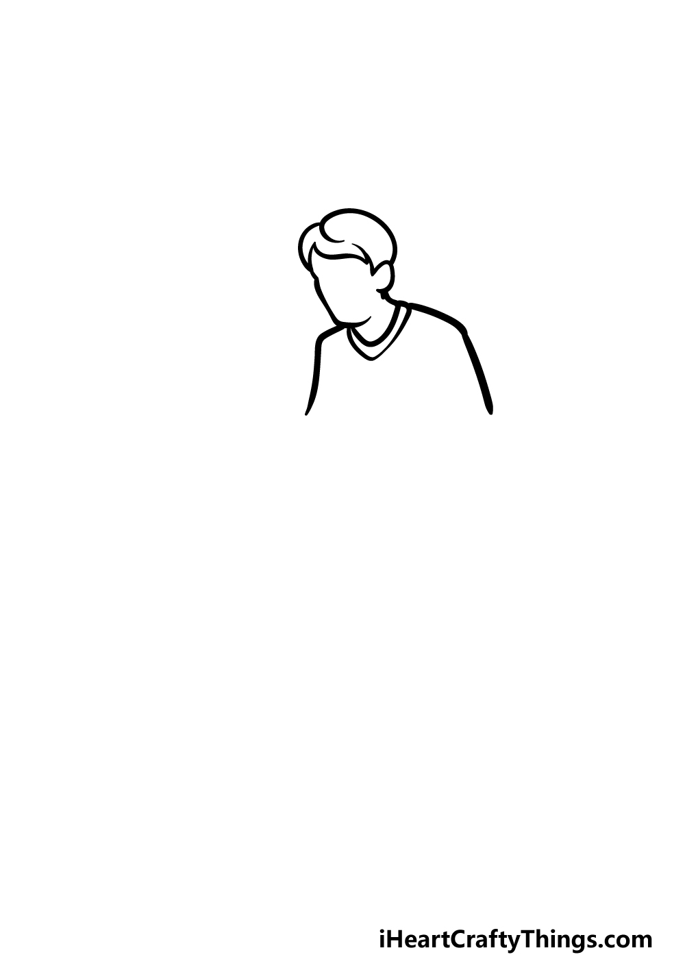 how to draw a Person’s Outline step 2