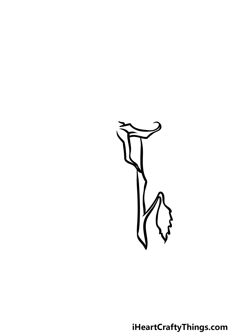 how to draw a dead flower step 2