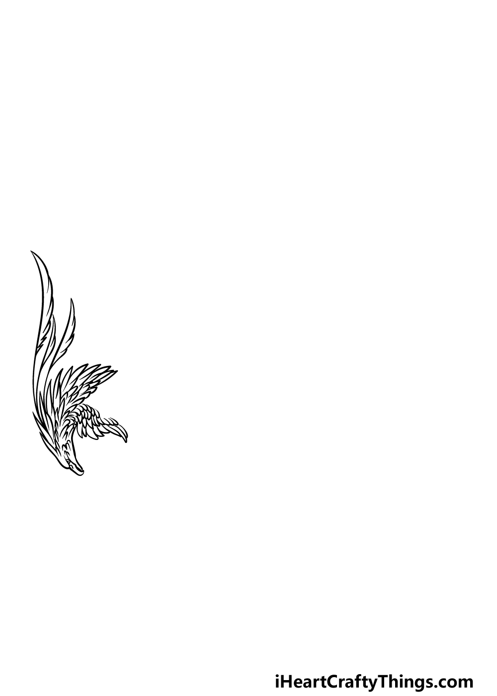 how to draw a Phoenix step 2
