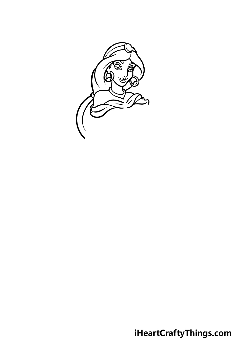how to draw Jasmine step 2