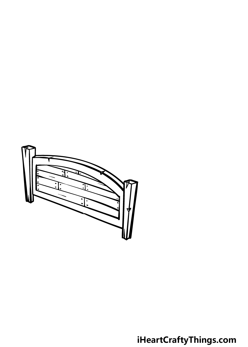 how to draw a bed step 2
