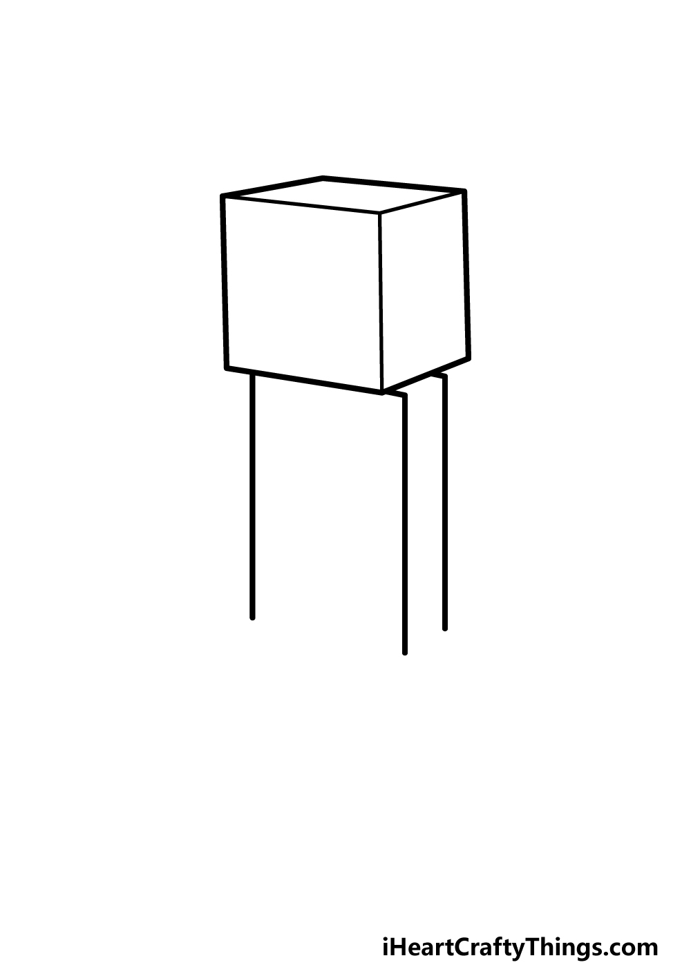 how to draw a creeper step 2