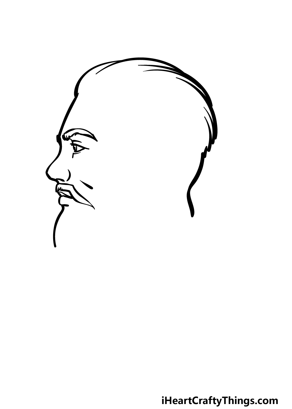 how to draw a Side Profile step 2