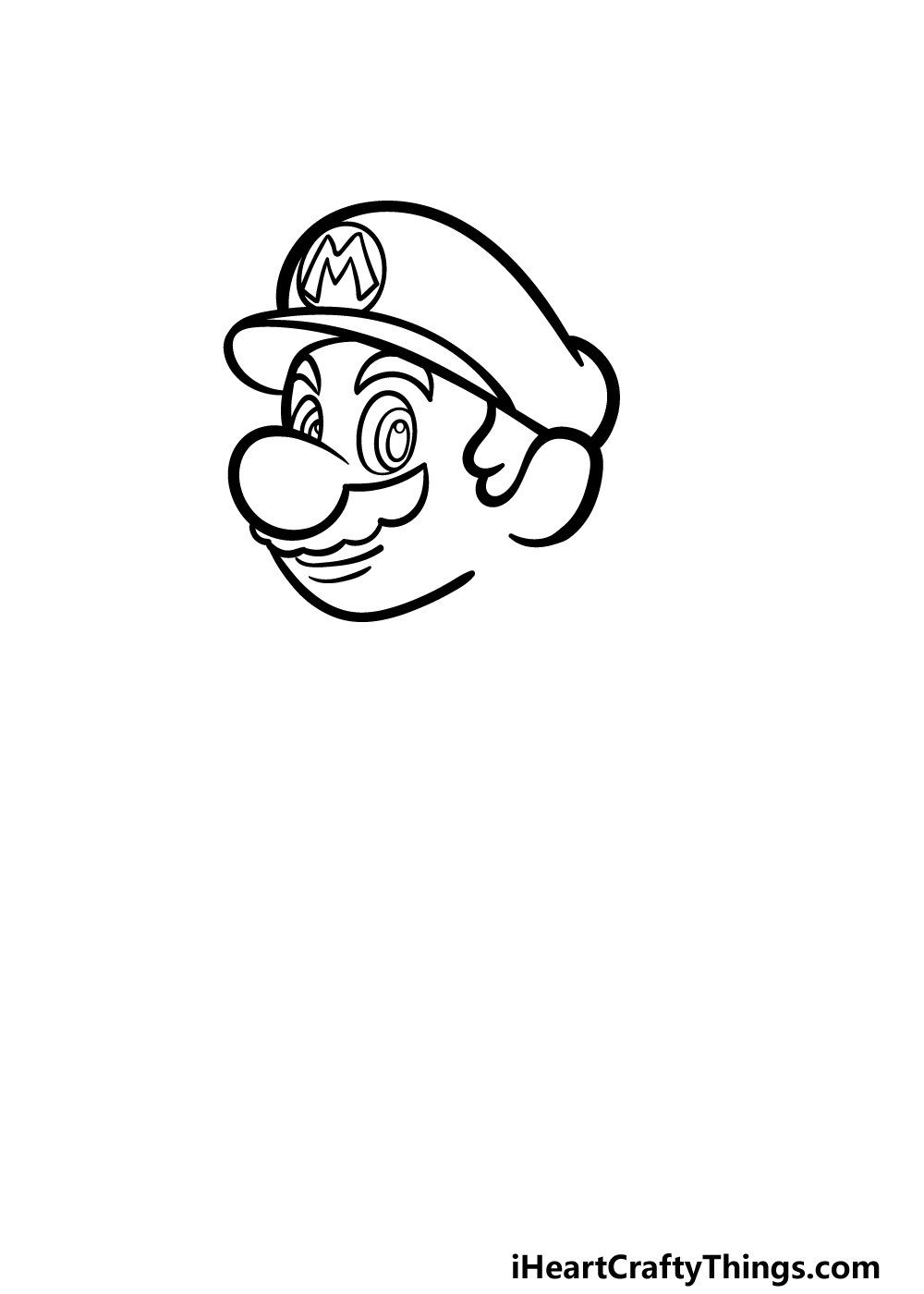 how to draw Mario step 2