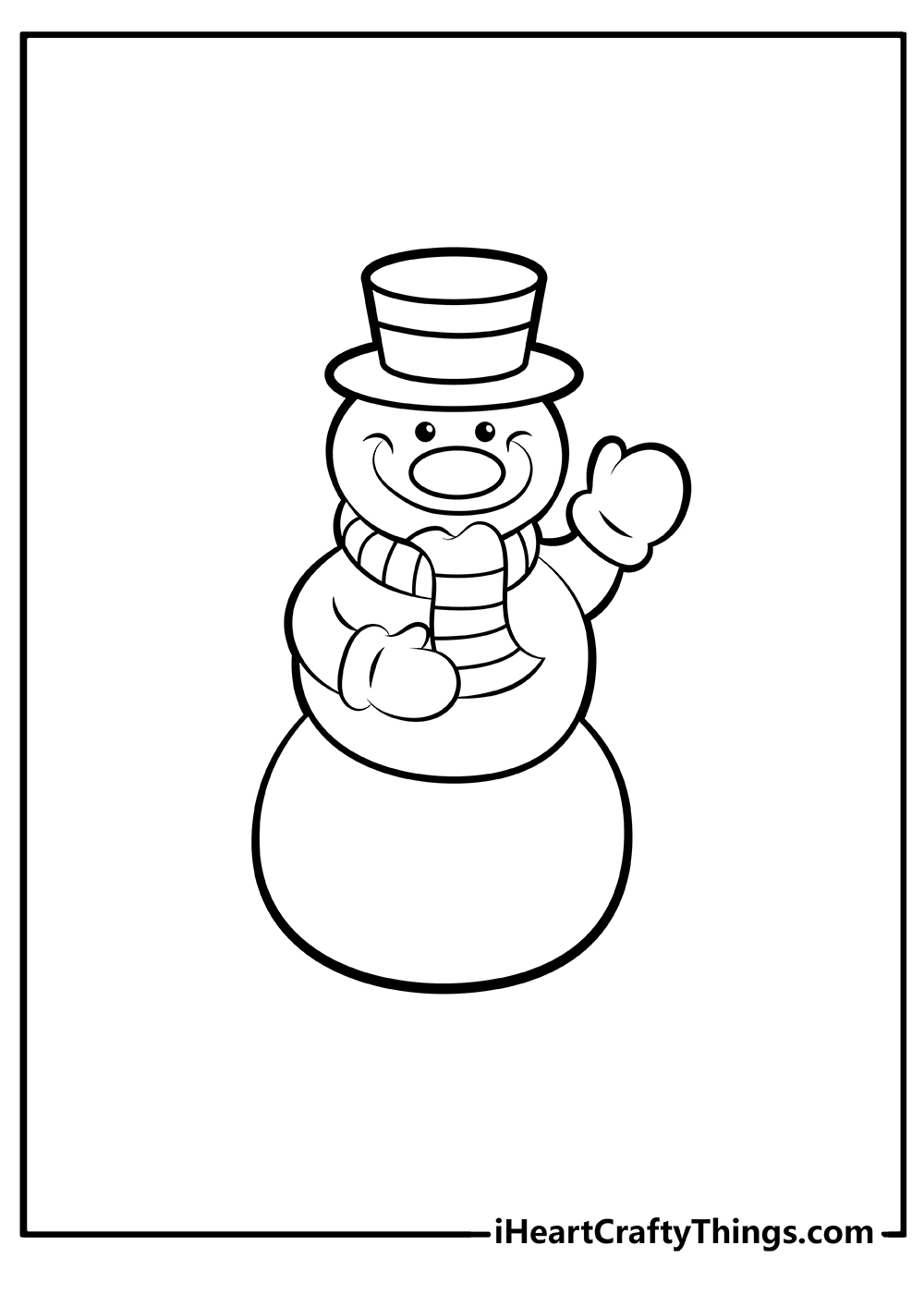 Snowman Christmas Coloring Pages free printable