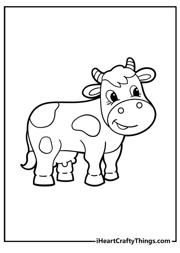 35 Cow Coloring Pages (100% Free Printables)