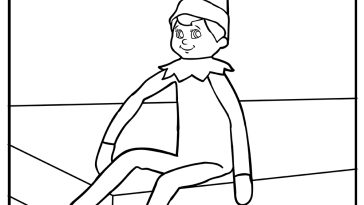 Elf on the Shelf Coloring Pages free printable