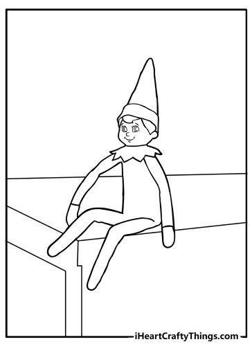 Elf on the Shelf Coloring Pages free printable