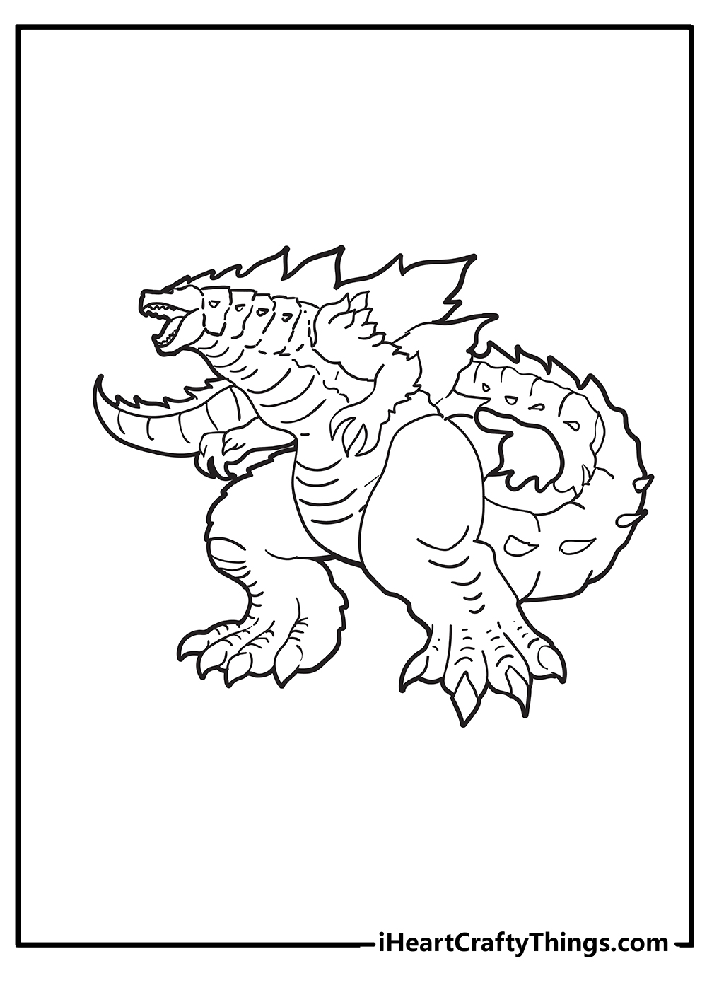 Godzilla Coloring Pages for adults free printable