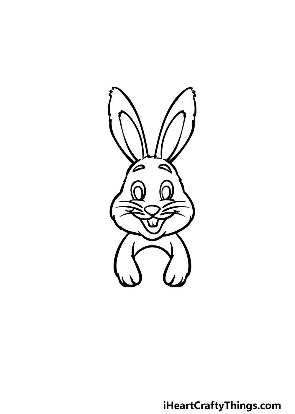 how to draw The Easter Bunny step 2
