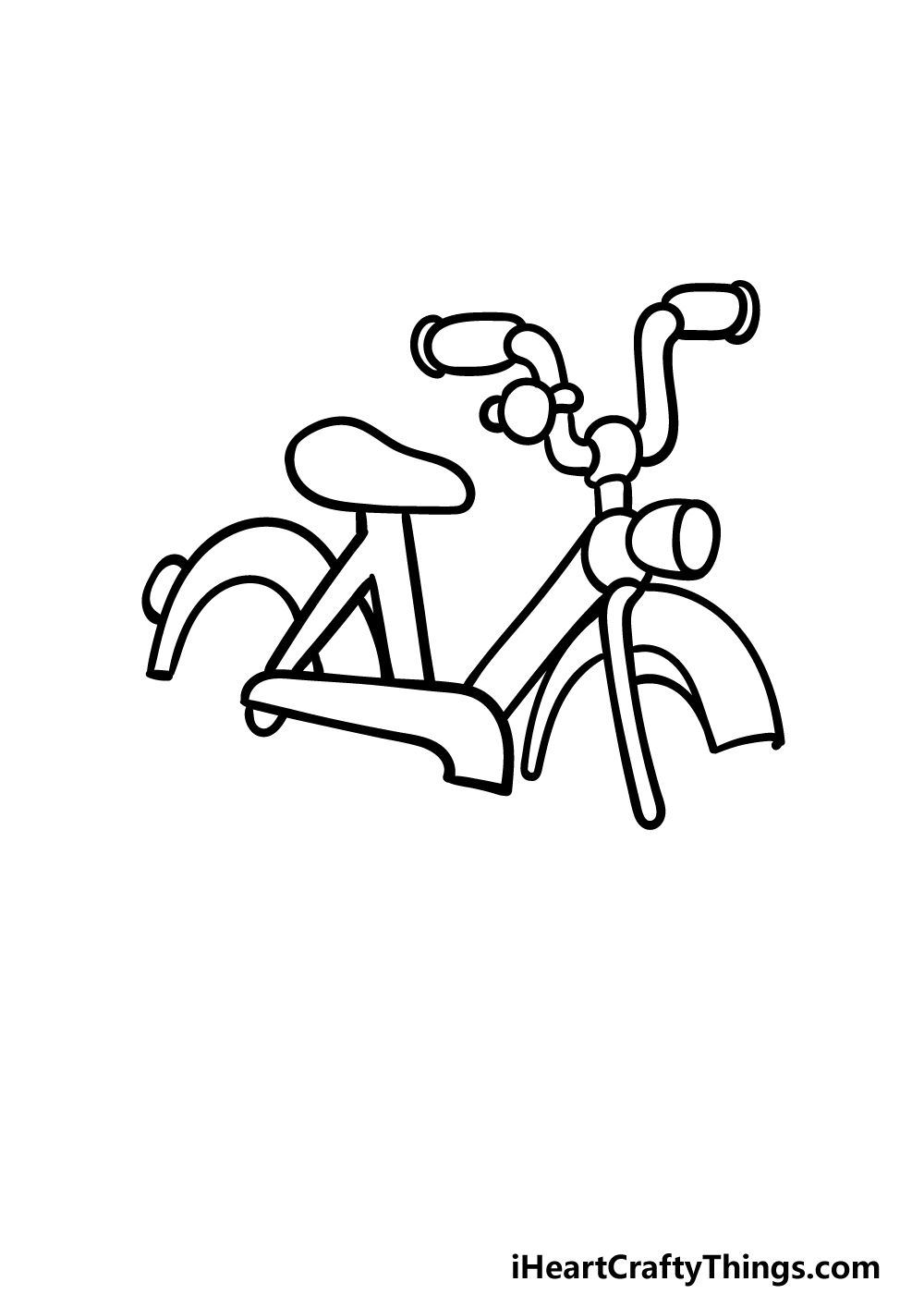 how to draw a Bicycle step 3