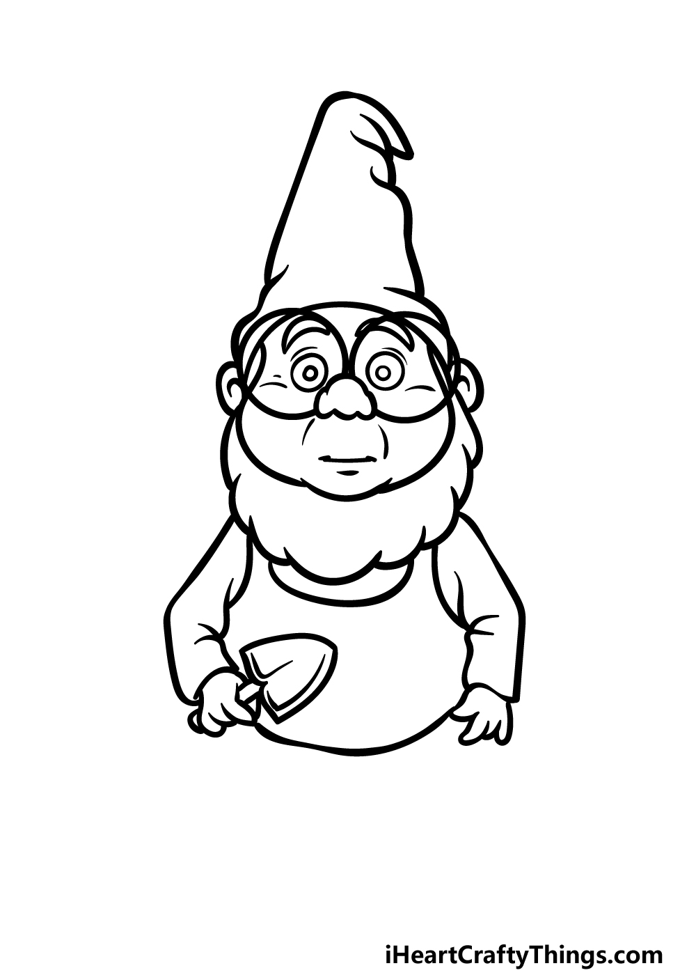 how to draw a Gnome step 3