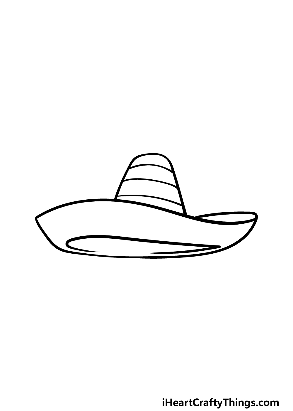 how to draw a Sombrero step 3