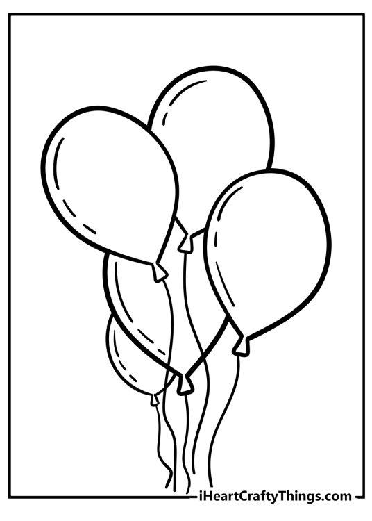 Balloons Coloring Pages (100% Free Printables)