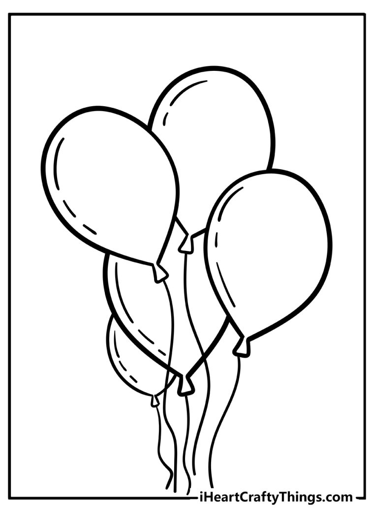 Balloons Coloring Pages (100% Free Printables)