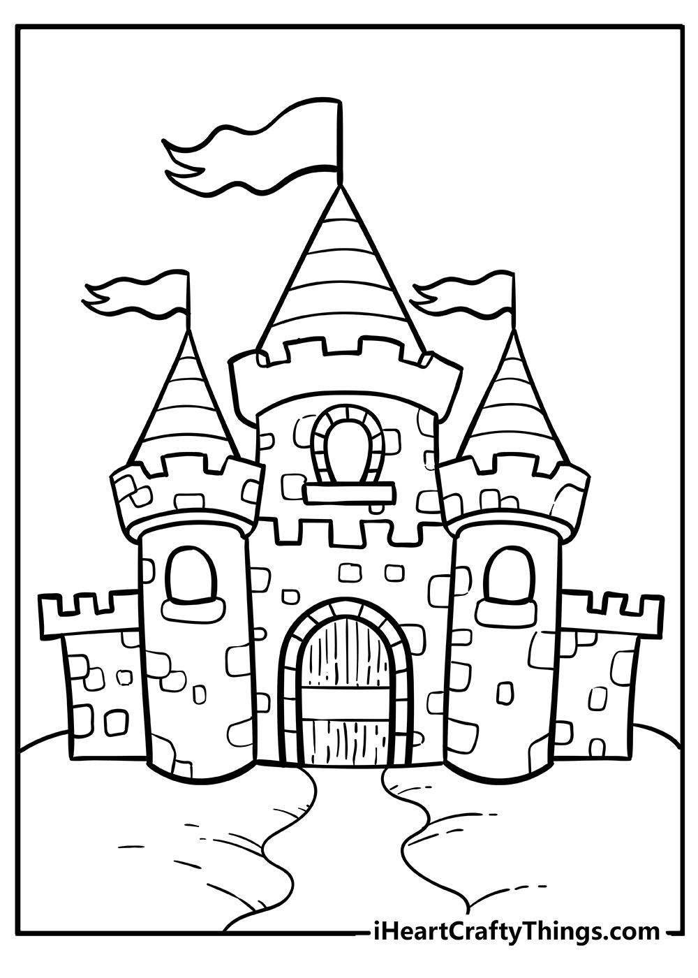 Castle Coloring Pages free pdf download