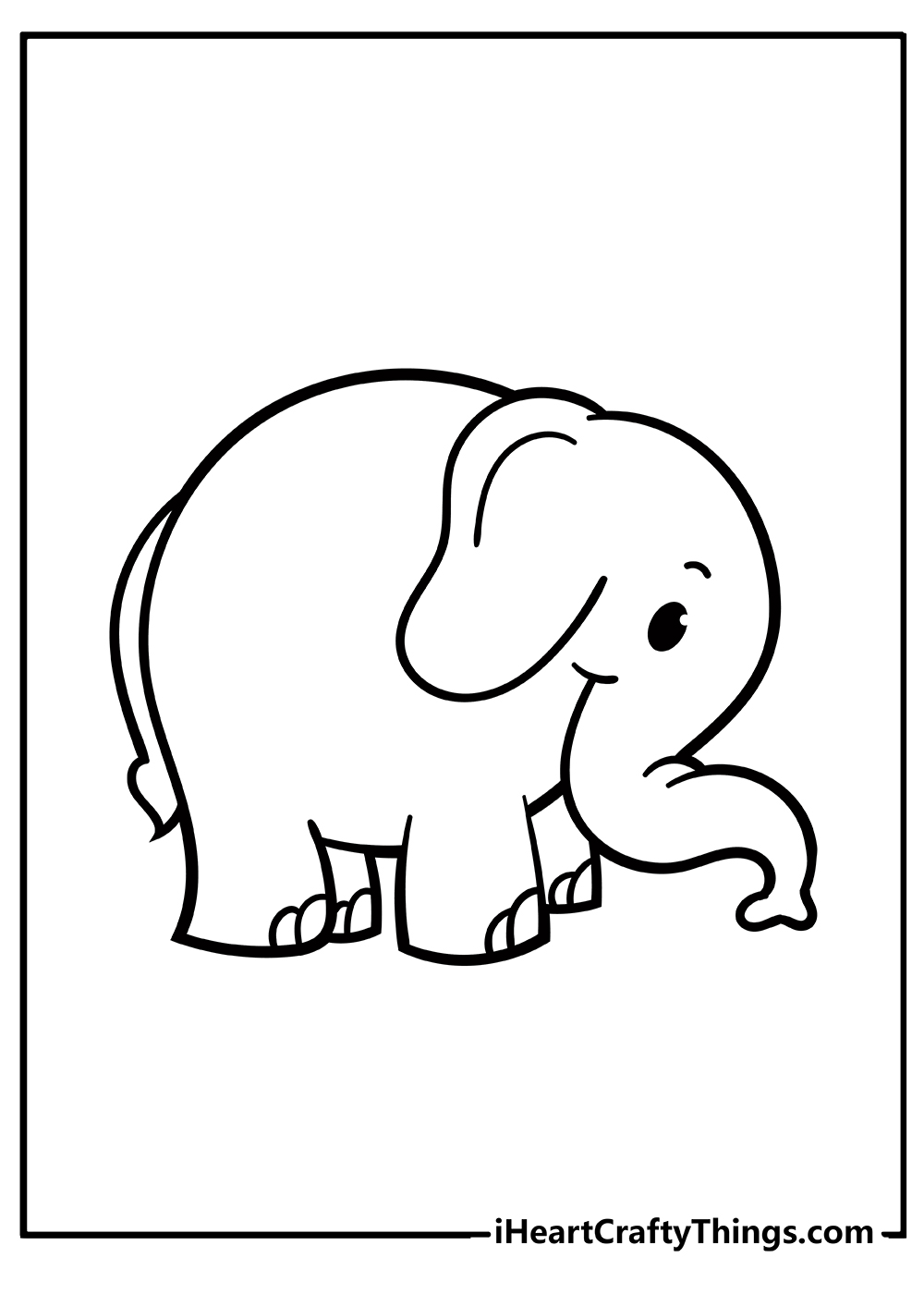 cartoon elephant coloring pages