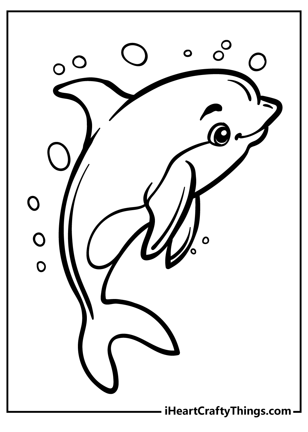 Dolphin Coloring Book For Kids: Fun Coloring Book for Kids Ages 3